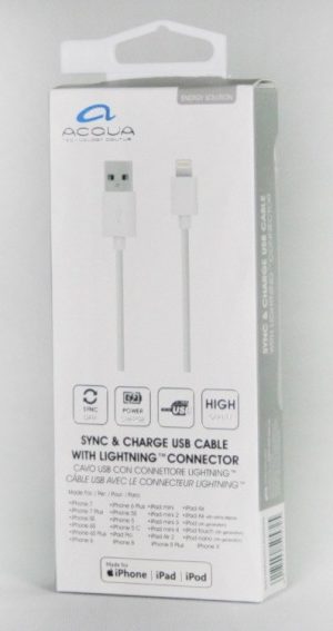 AC50572 1 Metre Data Cable MFI iphone6 White