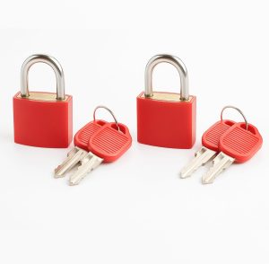 STATUS Travel Brass Padlock (Red)
