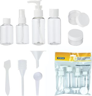 Status 10-Piece Clear Travel Bottle Set