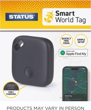 Status Black Worldwide Bluetooth Security Tag for IPhone