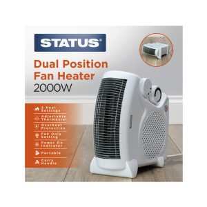 Status Dual Position Fan Heater 2000W White (SHEAT02)