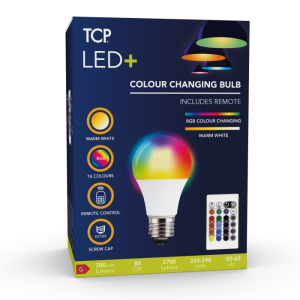 TCP Colour RGBW E27 Classic WW+16 Cls/Rem b/c845